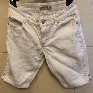 White Jean Shorts